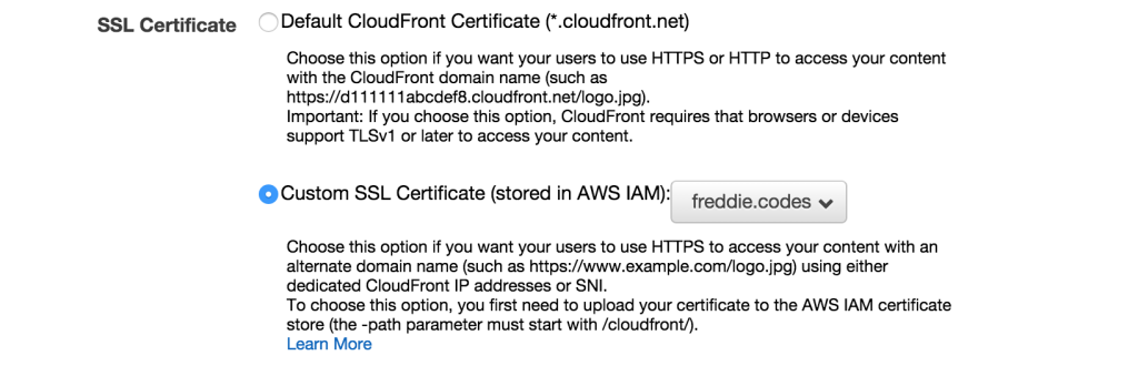 AWS-cloudfront-certificate